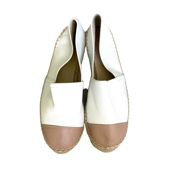 Aldo Leather Slip-On Espadrilles Shoes Made In Spain  White Tan 8.5 - Picture 9 of 16